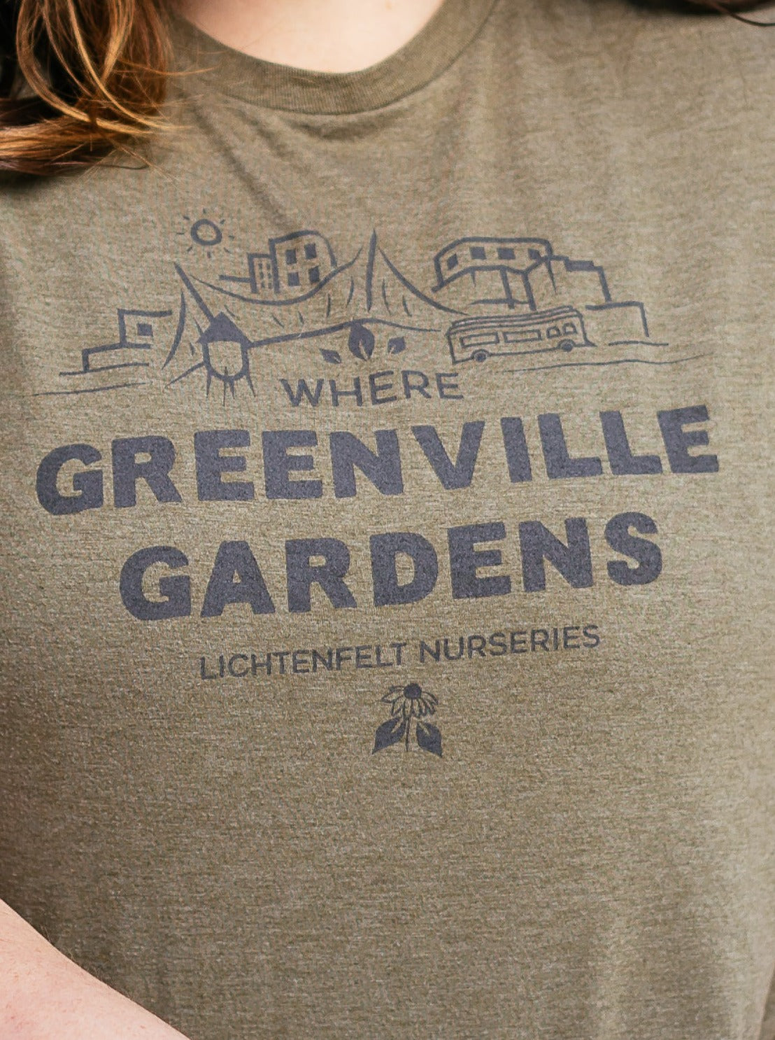 Where Greenville Gardens | Olive Green | Long Sleeve