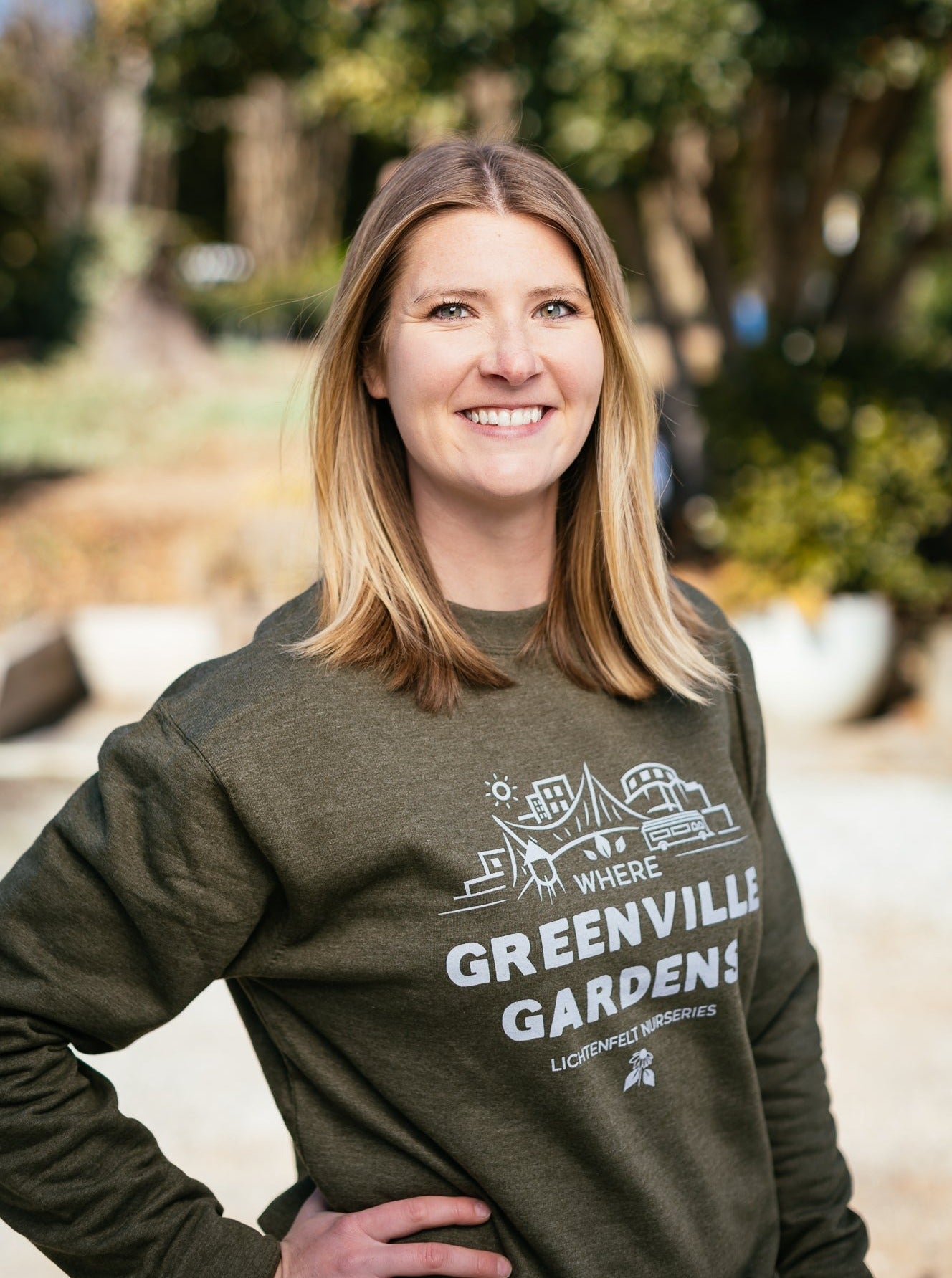 Where Greenville Gardens | Olive Green | Sweatshirt