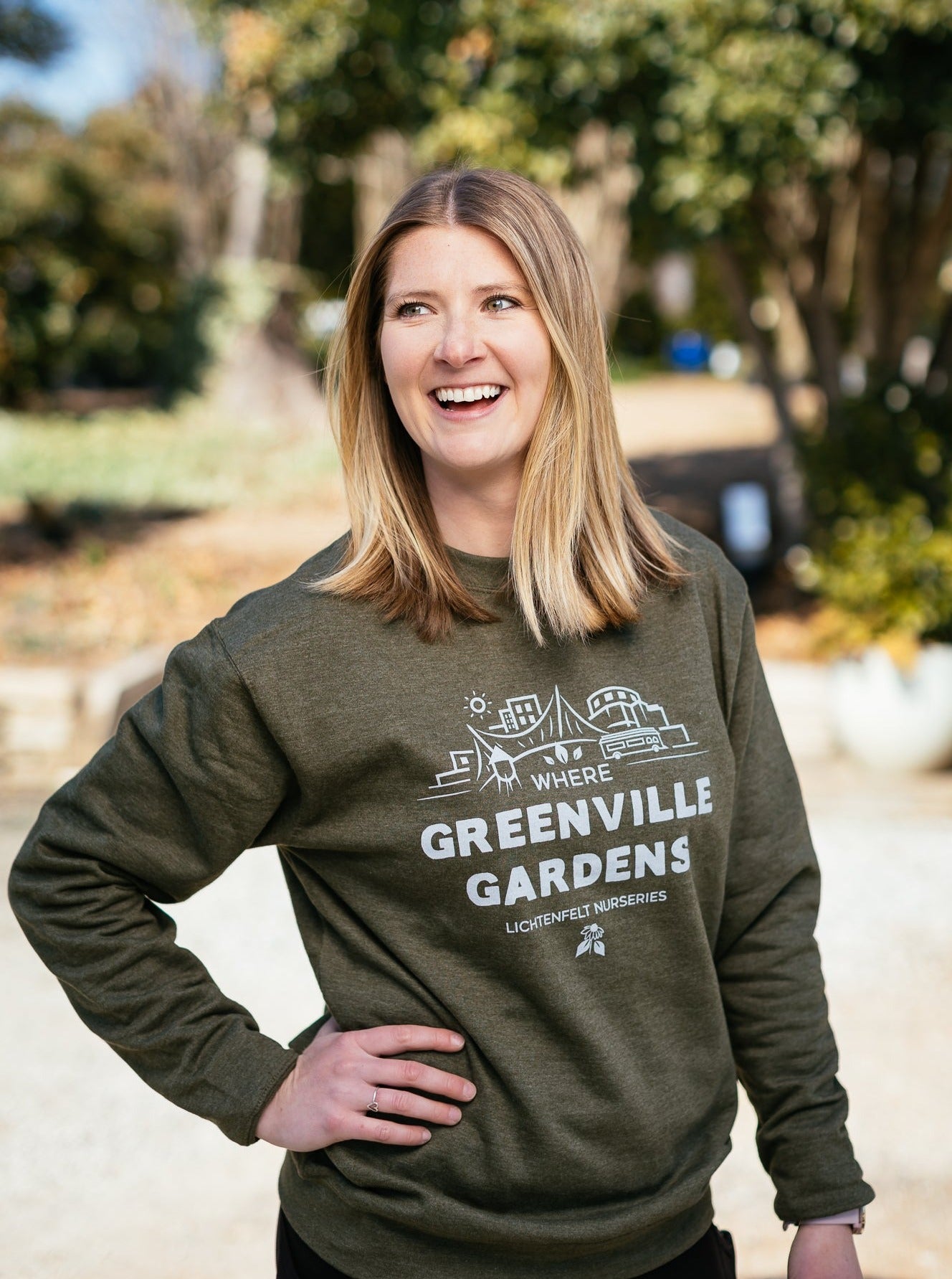 Where Greenville Gardens | Olive Green | Sweatshirt